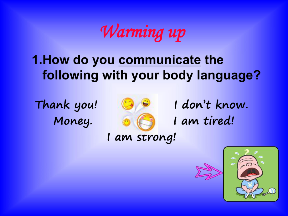 外研版必修四英语课件Module-3-Body-Language-and-Non-verbal-Communication-.ppt_第3页