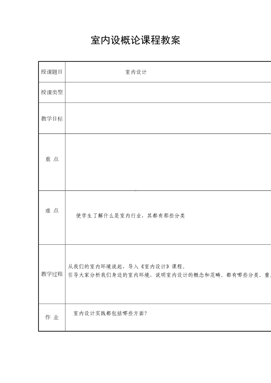 《室内设计概论》参考教案课件(DOC 28页).doc_第1页