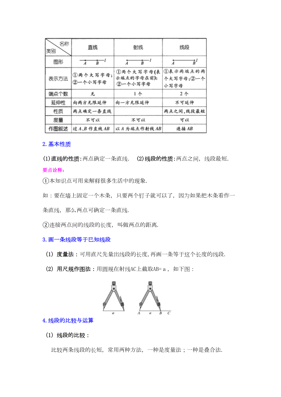 《基本平面图形》全章复习与巩固(提高)知识讲解(DOC 11页).doc_第2页