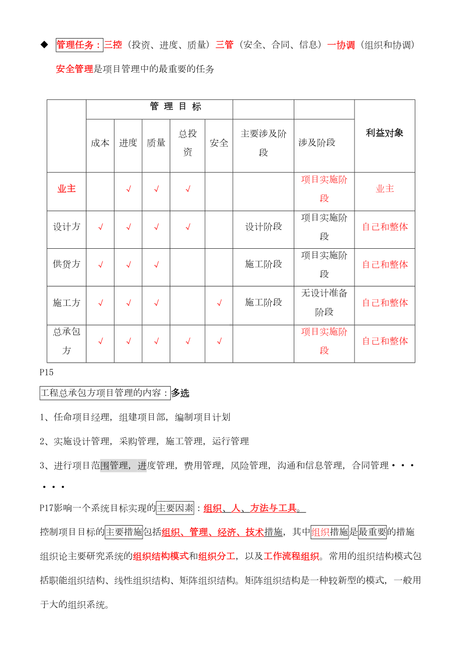 2019年一级建造师《管理》重要知识点汇总(DOC 61页).doc_第2页