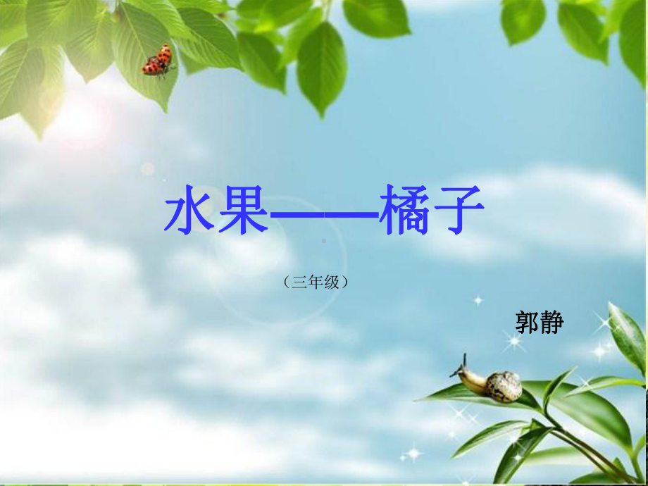 小升初小学语文作文指导：水果-橘子复习课件.ppt_第1页