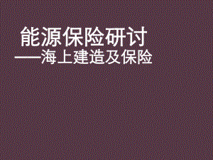 海上建造及保险最新课件.ppt