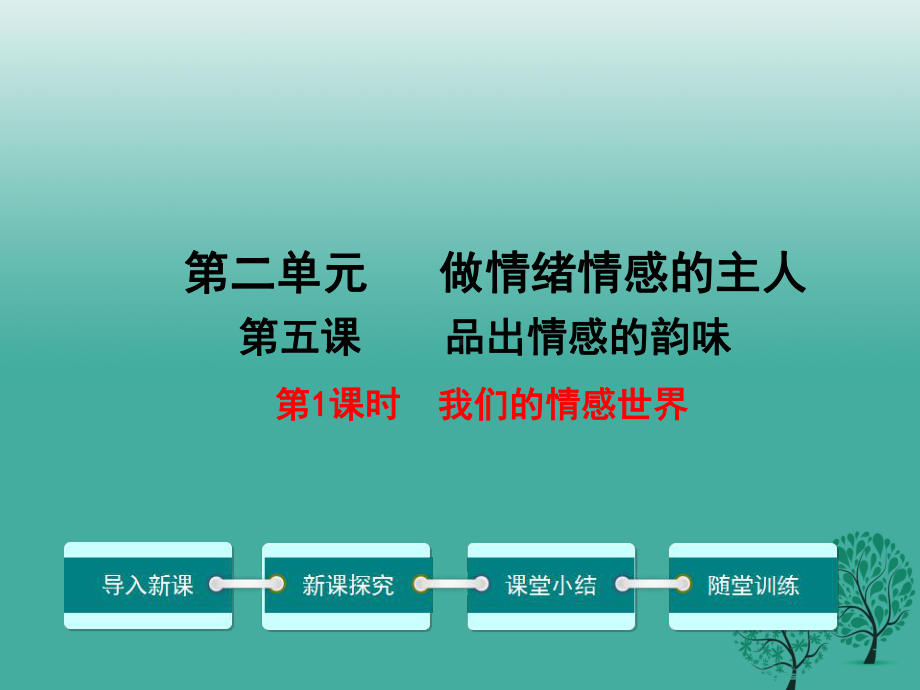 新人教版七年级道德与法治下册251我们的情感世界教学课件.ppt_第1页