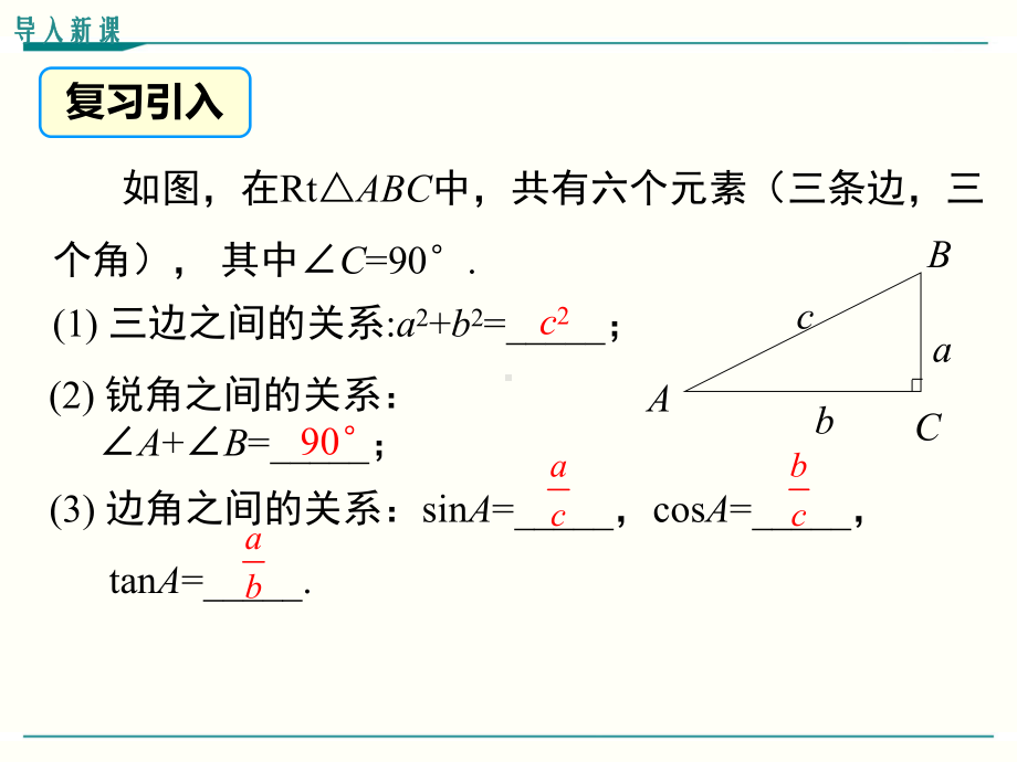 最新人教版九年级下册数学2821解直角三角形优秀课件.ppt_第3页