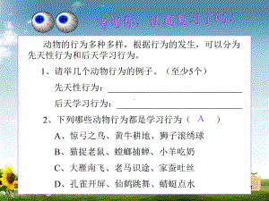 新北师大版八年级生物上册162动物行为的主要类型课件.ppt