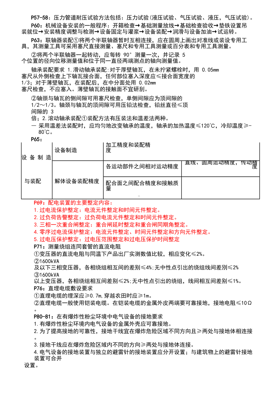 2019年一级建造师《机电》重要知识点总结(DOC 12页).doc_第3页