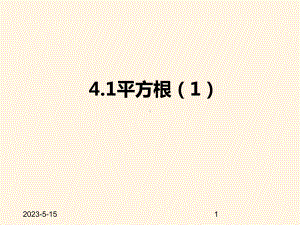 最新苏科版八年级数学上册课件-41平方根1.pptx