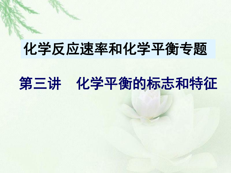 化学反应平衡的标志课件.ppt_第1页