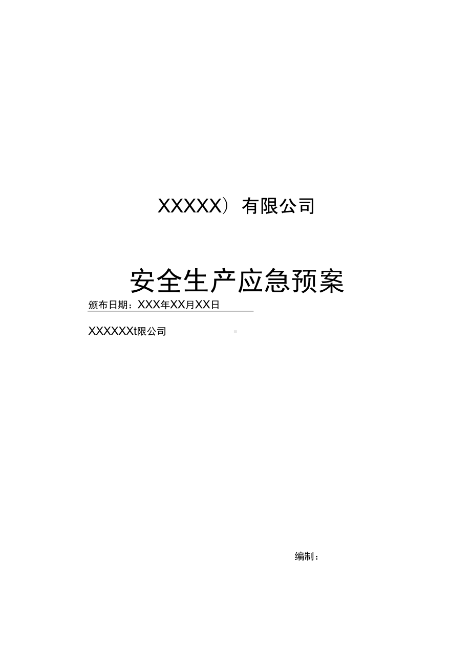 XXXX有限公司安全生产应急预案(DOC 28页).docx_第1页