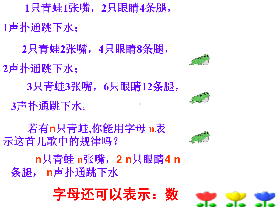 最新湘教版七年级数学上册21《用字母表示数》公开课课件.ppt_第3页