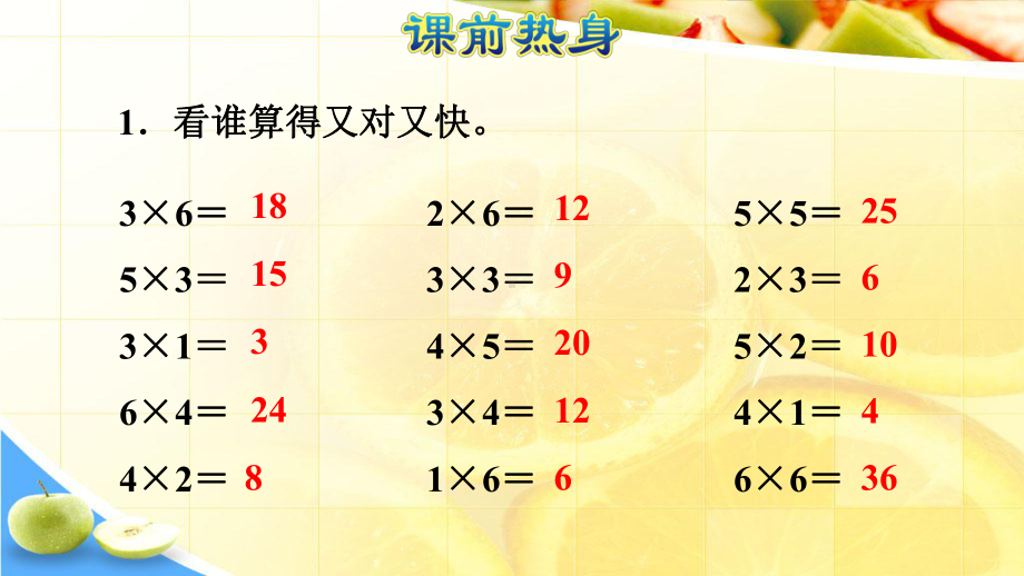 新人教版新人教版二年级上册数学课件-第4单元-表内乘法(一)复习.pptx_第2页