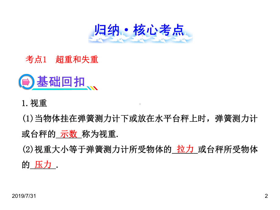 最新人教版高中物理一轮复习课件：33牛顿运动定律的综合应用.ppt_第2页