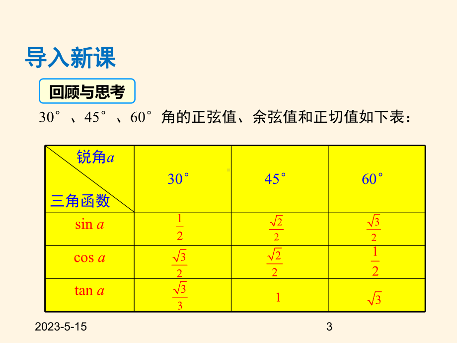 最新沪科版九年级数学上册课件2312-第2课时-互余两角的三角函数值.pptx_第3页