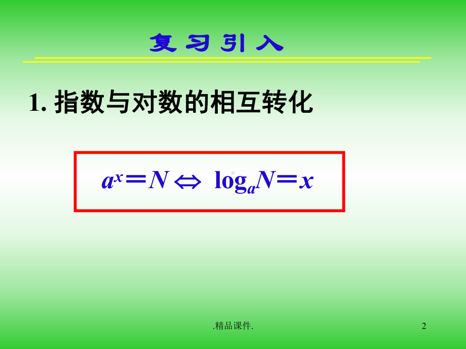 对数函数的图像与性质(公开课》归纳课件.ppt_第2页