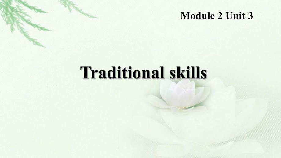 沪教版八年级英语下册Unit3-Traditional-skills课件.pptx_第1页