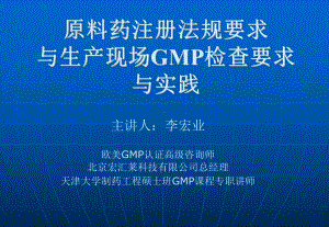 原料药欧美注册要求及GMP检查要求课件.ppt