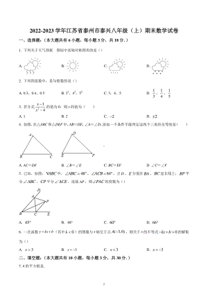 江苏省泰州市泰兴市2022-2023学年八年级上学期期末数学试题.pdf