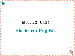 最新英语外研版小学五年级下册M2U1-She-learnt-English优质课课件.ppt