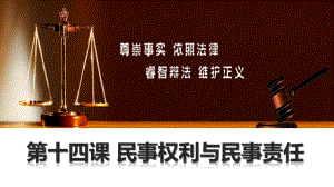 教科版九年级道德与法治上册第十四课《民事权利与民事责任》复习课件.pptx