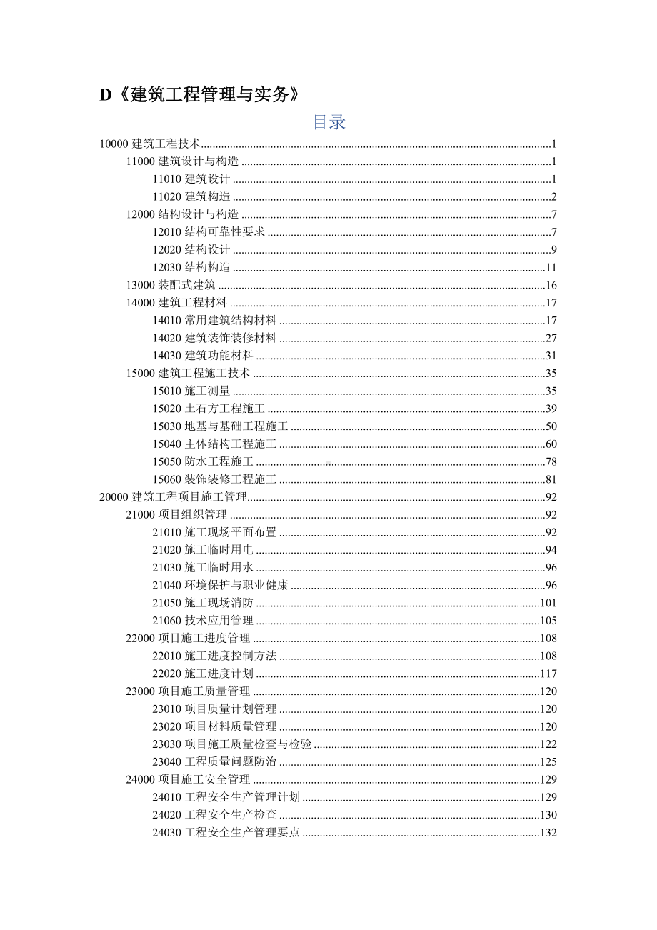 2021年一级建造师《建筑工程管理与实务》知识点总结(DOC 186页).docx_第1页