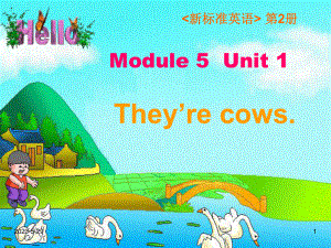 外研版小学英语(一起)一年级下册课件：Module-5《Unit-1-They’re-cows.ppt