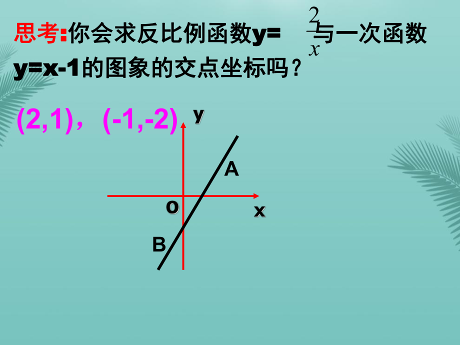 反比例函数与一次函数交点问题(精选优秀)课件.ppt_第2页