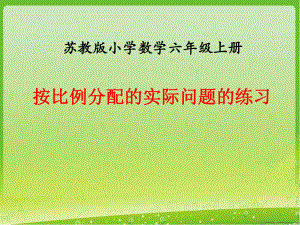 按比例分配的实际问题的练习课件.ppt