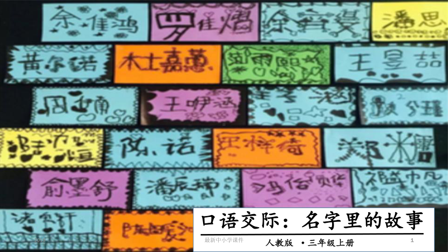 新人教版小学三年级语文上册第4单元口语交际：名字里的故事课件.ppt_第1页