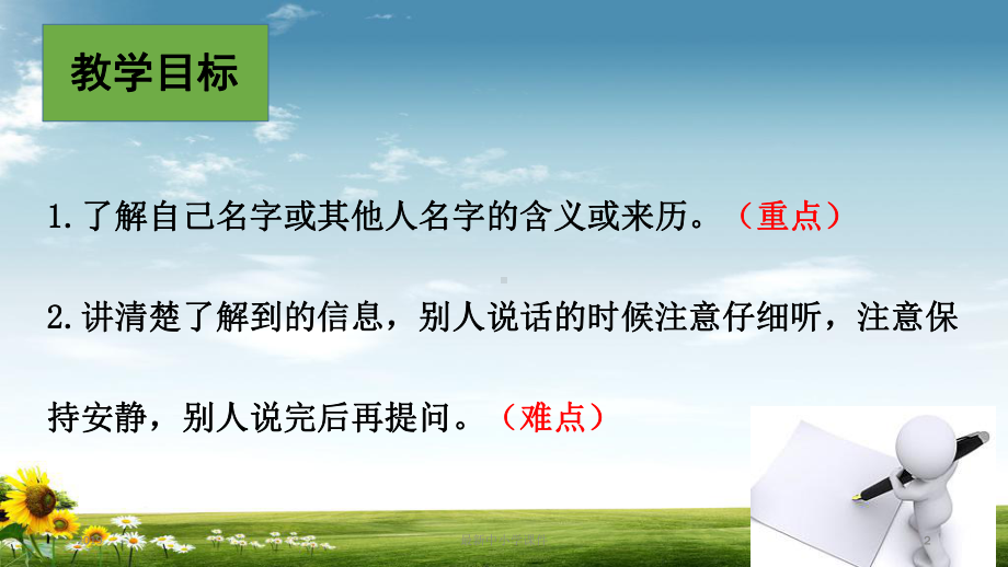 新人教版小学三年级语文上册第4单元口语交际：名字里的故事课件.ppt_第2页