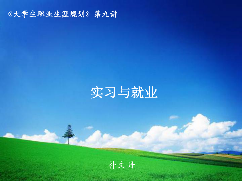 实习与就业朴文丹课件.ppt_第1页