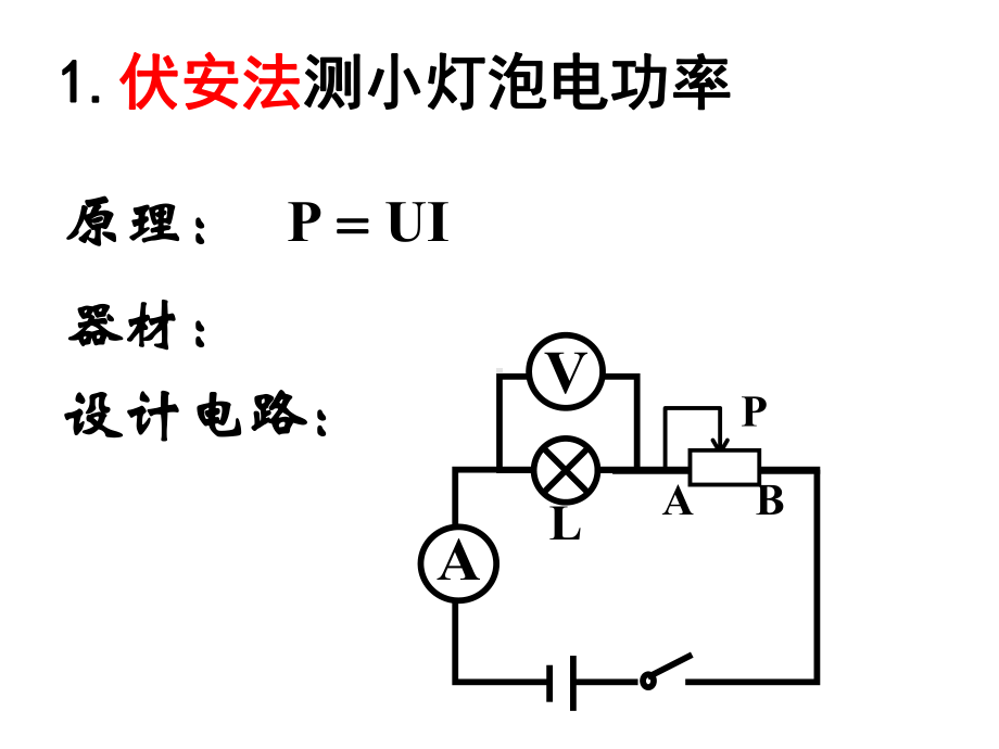 测量小电灯的功率-初中物理实验课件.ppt_第3页