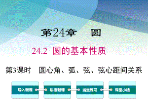 沪科版九年级数学下册《242-第3课时-圆心角、弧、弦、弦心距间关系》课件.ppt