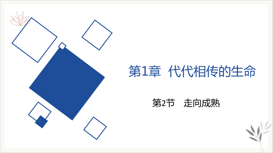 浙教版七级科学下册优质课件走向成熟.pptx_第1页