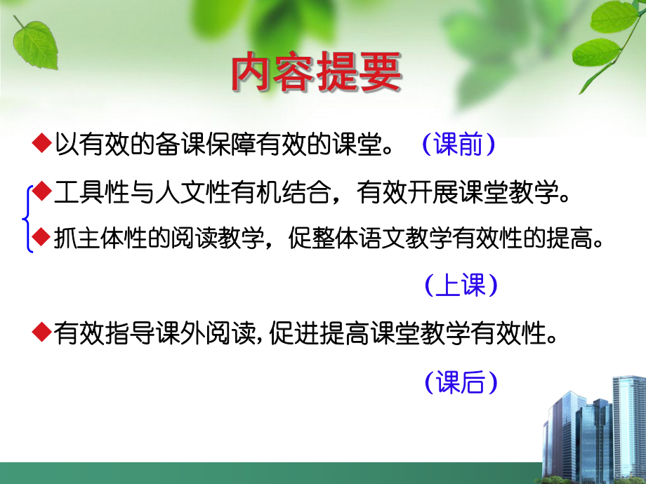 小学语文讲座课件-提高语文课堂教学有效性.ppt_第2页