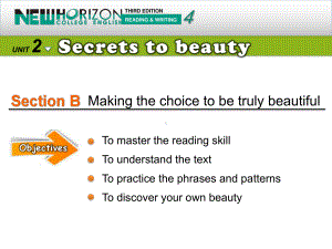 新视野大学英语(第三版)读写教程BookIV-Unit2-Section-B-Making-the-choice-to-be-truly-beautiful课件.ppt