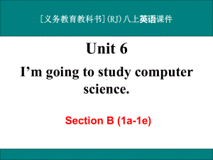 最新人教版八年级上册英语Unit-6-I’m-going-to-study-computer-science-Section-B(1a-1e)优秀课件.ppt