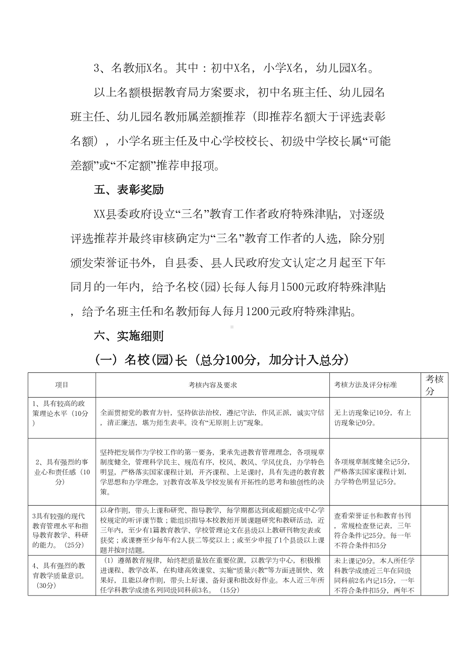 XX中心学校关于名校(园)长名班主任名教师评选推荐工作实施细则(DOC 9页).doc_第3页