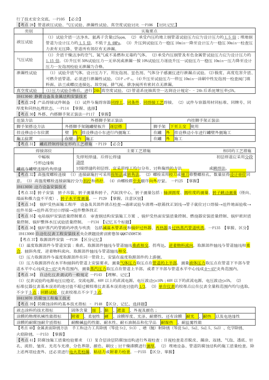 2020年-一级建造师《机电》核心考点汇总(DOC 10页).doc_第3页