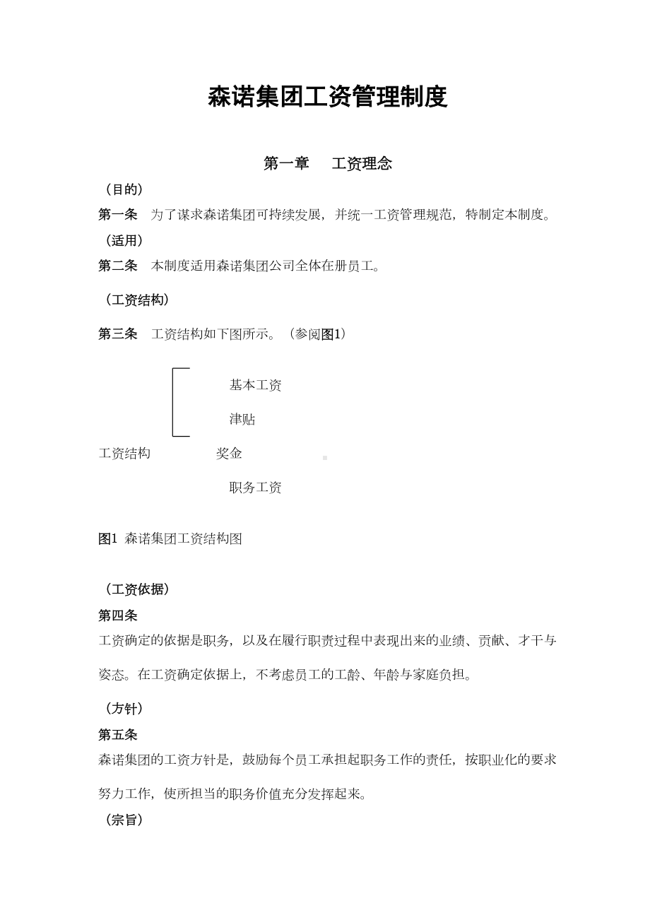 XX集团工资管理制度(DOC 12页).doc_第1页