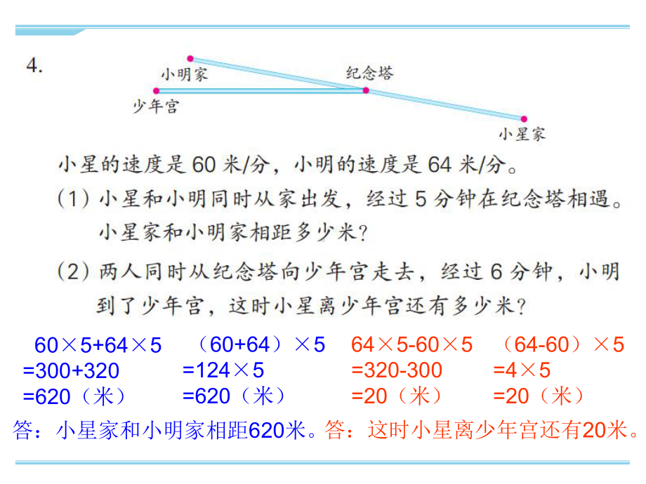 最新苏教版四年级下册数学运算律-练习十一、整理与练习课件.ppt_第2页