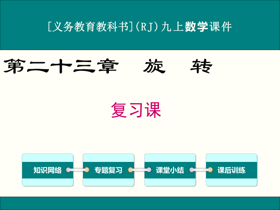 最新人教版九年级上册数学第二十三章旋转复习课件.ppt_第1页