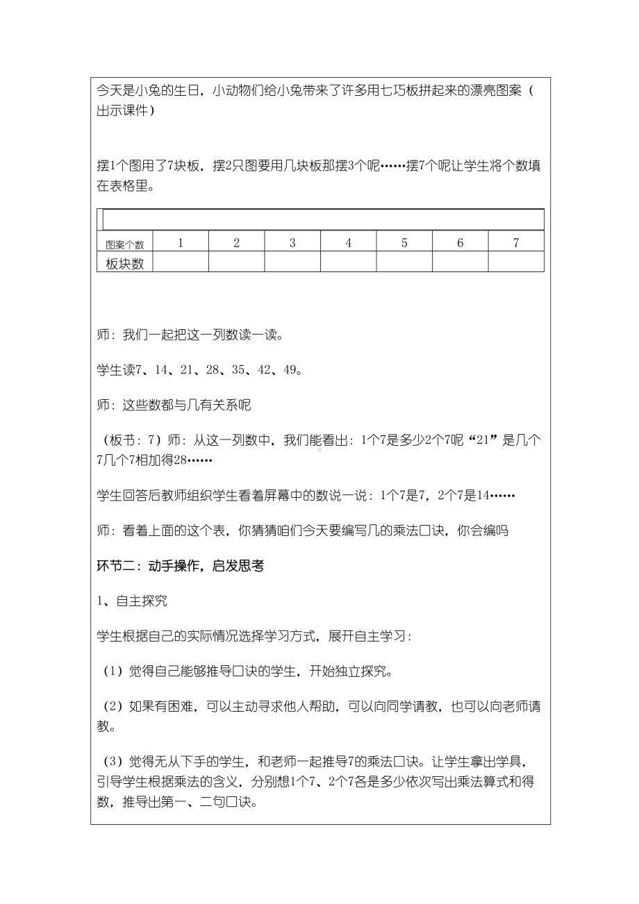 7的乘法口诀教学设计方案(DOC 10页).doc_第3页