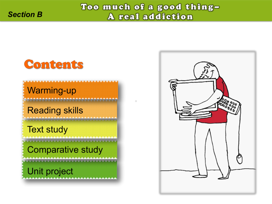 新视野大学英语(第三版)读写教程BookI-Unit-3-Section-B-Too-much-of-a-good-thing-A-real-addiction课件.ppt_第2页