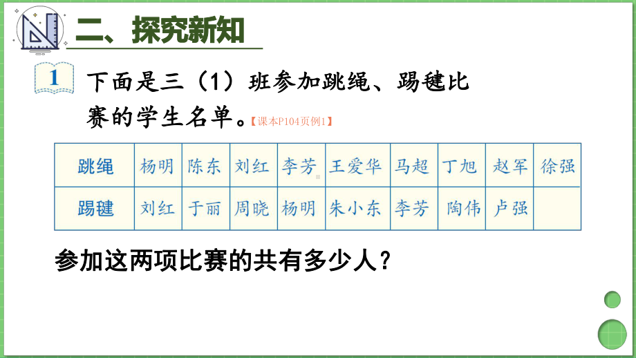 最新人教版三年级数学上册课件：9-数学广角-集合(修改后).ppt_第3页