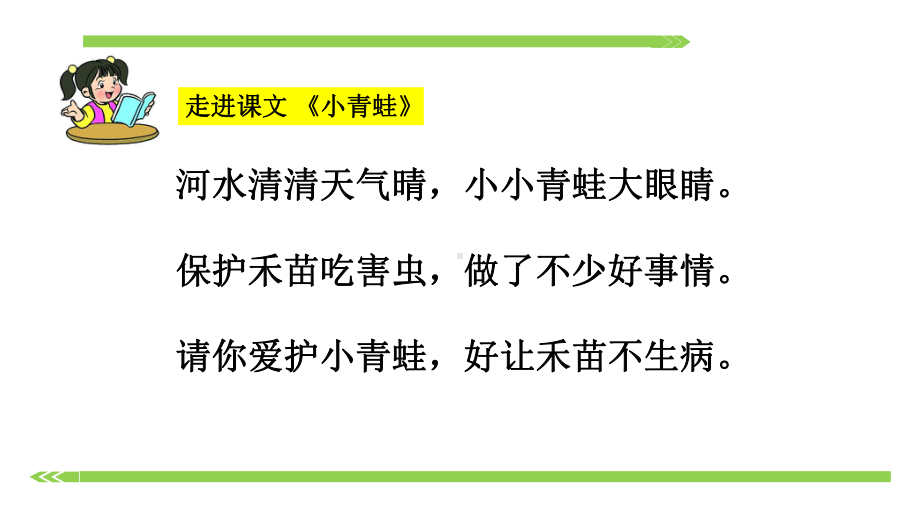 新课标人教版小学一年级语文下册：识字-第3课《小青蛙》、优质教学课件.pptx_第3页