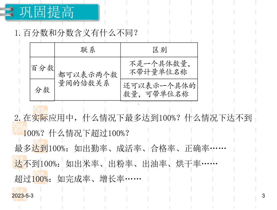 最新人教版小学六年级数学上册课件：都7课时-整理和复习.ppt_第3页