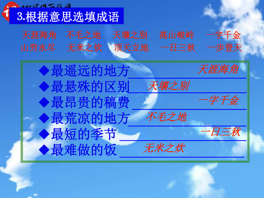 新人教版成语积累与运用练习课件.ppt_第3页