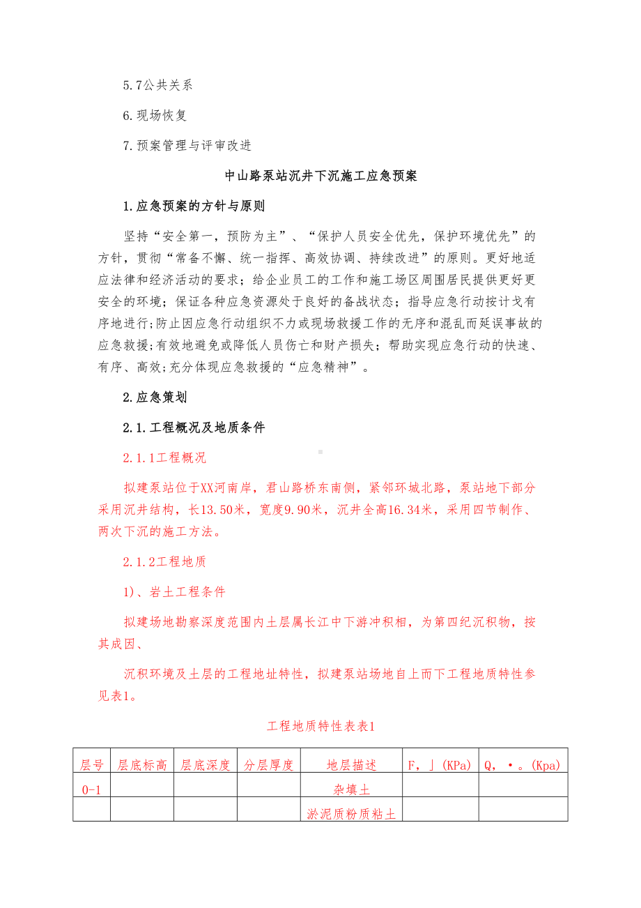 XX河污水截流系统工程沉井下沉施工应急预案(DOC 14页).doc_第3页