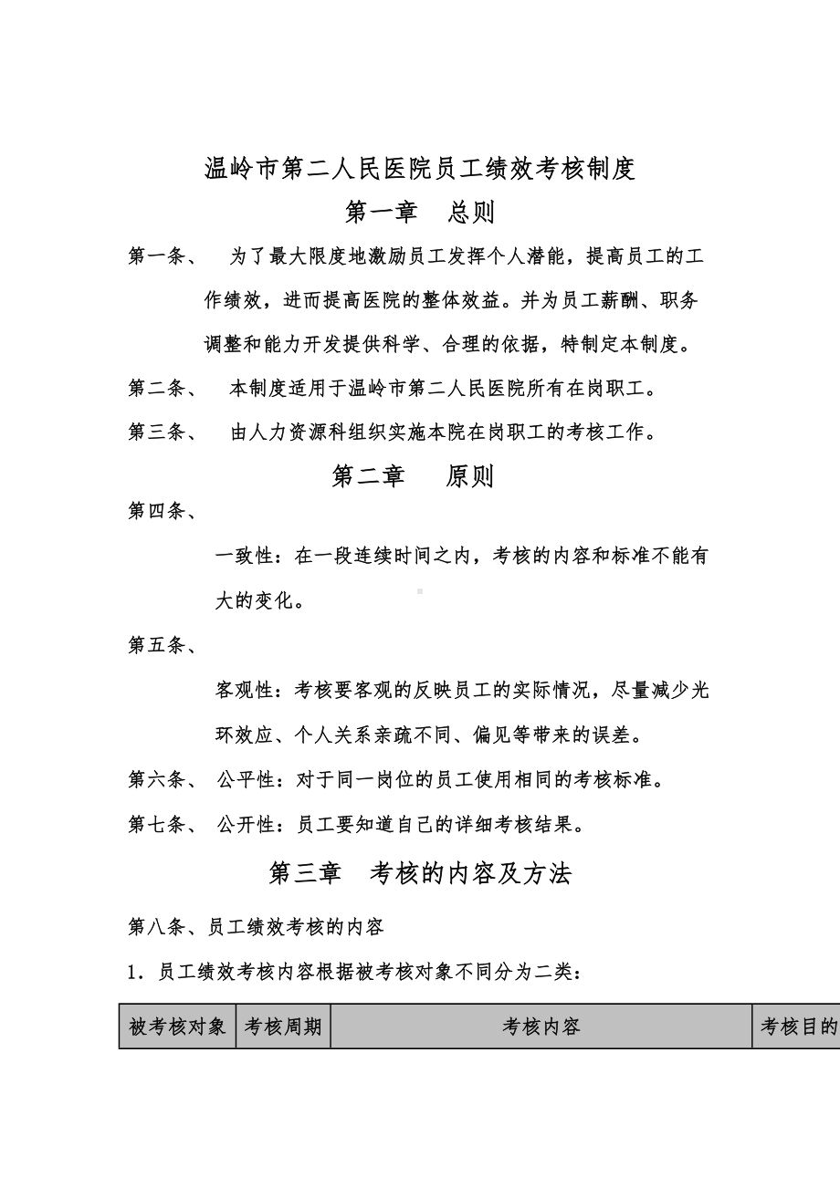 xx市第人民医院员工绩效考核管理制度(DOC 19页).doc_第1页