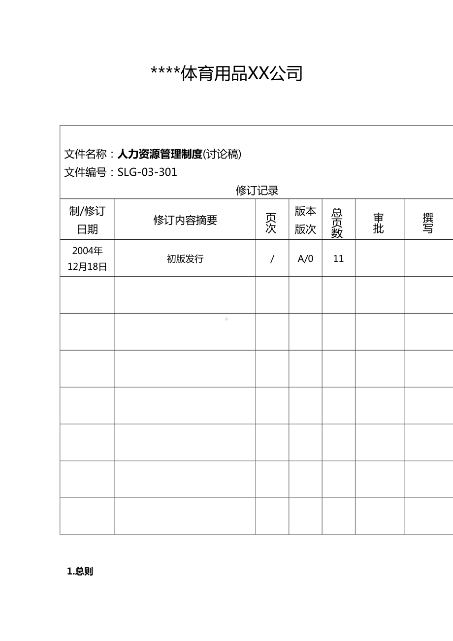 [管理制度]体育用品有限公司人力资源管理制度(DOC 37页).doc_第2页